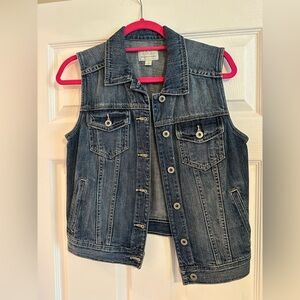 Hinge Denim Sleeveless Vest Small